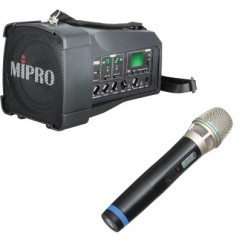 Akku-Aktiv-Lautsprecher System Mipro mit Handsender 